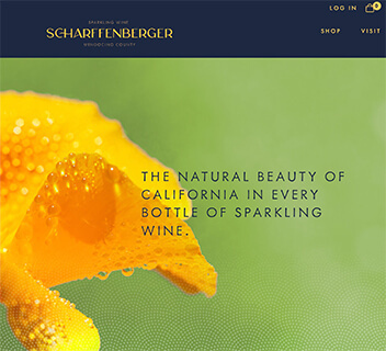 Front page of the Scharffenberger Cellars website